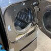 Y0000379B LG 9.0 cu. ft. Vented SMART Stackable Gas Dryer in Black Steel with TurboSteam and Sensor Dry Technology
